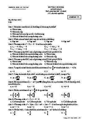 Đề trắc nghiệm môn Toán Lớp 9 - Mã đề thi 132 - Trường THCS Mỹ Xuyên
